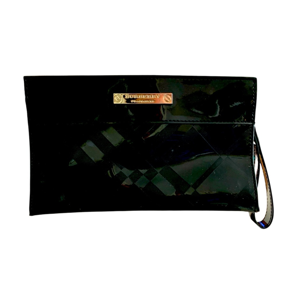 BURBERRY Black PVC Cosmetic Bag